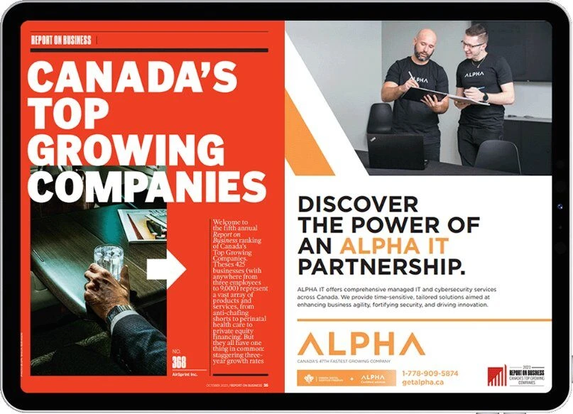 ALPHA IT Named Among Canada's Top Growing Companies