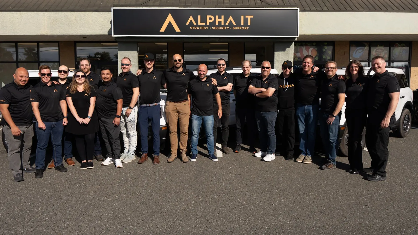 ALPHA IT team at their Courtenay head office